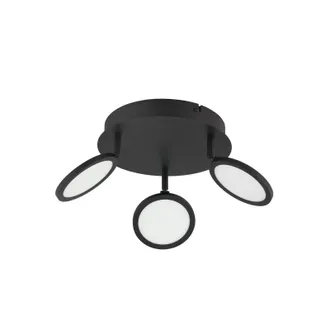 Lindby L&aacute;mpara De Techo Led manel En Negro Metal - Lindby