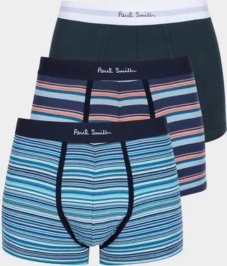 Paul Smith Men & apos;s Organic-Cotton Mix Stripe 3-Pack Boxer Brief Set