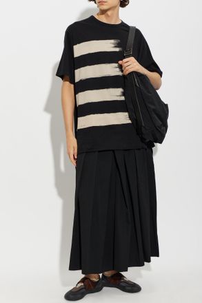 Yohji Yamamoto T-shirt With Print, Mens, Black