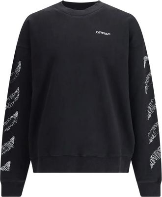 Off-white crew-neck scribble diag sweater - Black