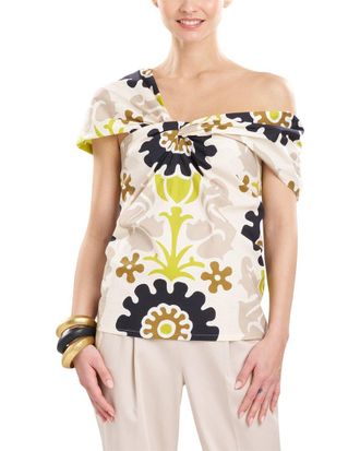 Natori Talitha Poplin Asymmetrical Halter Top