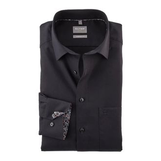 Olymp Olymp, Heren, Overhemden, Zwart, Maat: 2XL Katoen
