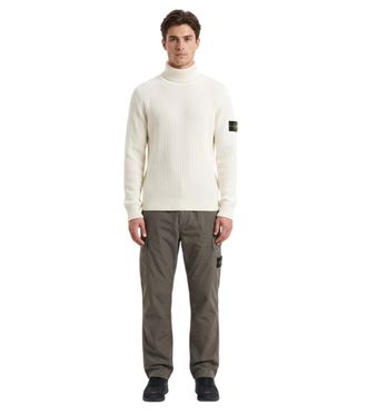 Stone Island Off White Turtle Neck Sweater