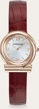 Ferragamo Women Gancini Twisted watch Red
