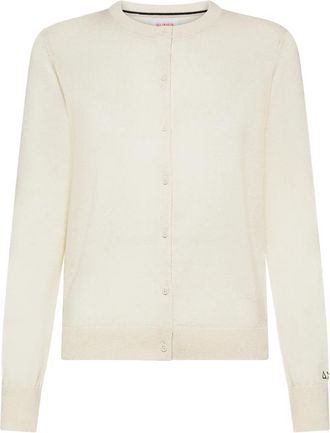 Sun 68 Basic vest met ronde hals - Dames - Vesten - Wit - L - Katoen - Truien & Vesten