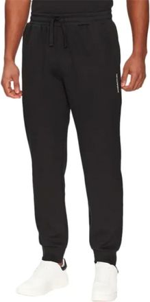 Emporio Armani Broeken, Heren, Zwart, L, Katoen, Gestroomlijnde joggingbroek voor mannen