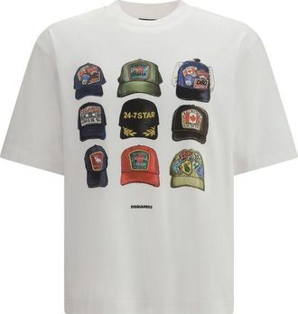 Dsquared2 Dsquared&sup2; Witte Katoenen T-Shirt