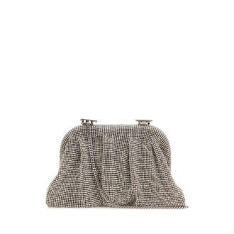 Benedetta Bruzziches Embellished Fabric Small Venus Clutch