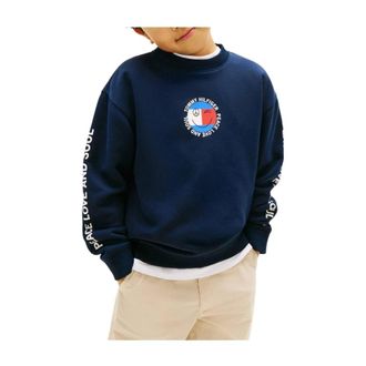 Tommy Hilfiger Fun Flag Sweatshirt - male - Tommy Hilfiger - Kids Sweatshirts - Blue - 6 Y - Kids