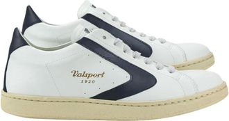 Valsport Klassieke leren sneakers in het wit - Heren - Sneakers - Wit - 46 EU - Katoen - Schoenen