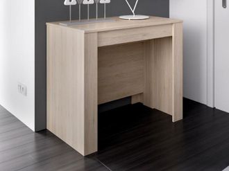Vente-Unique Consolle tavolo allungabile 10 coperti 4 prolunghe Rovere - ONEGA