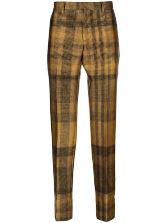 Moschino Pantaloni affusolati a quadri - Giallo