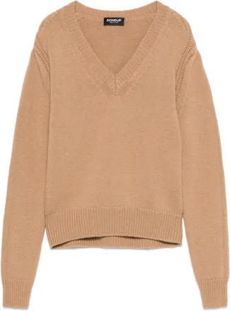 Dondup Maglione con scollo a V - Marrone