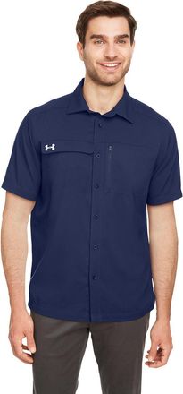Under Armour Mens Motivator Coachs Button Up Shirt, Color Midnight Navy (410), Size: XX-Large