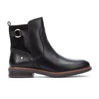 Pikolinos Schoenen, Dames, Zwart, 36 EU, Leer, Zwarte enkellaarsjes voor dames - Aldaya