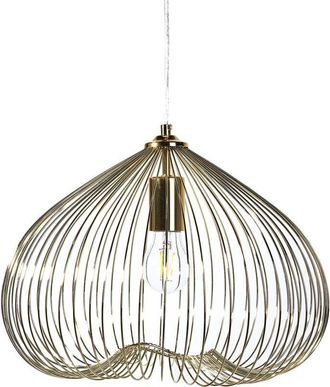 Beliani Beliani - Industrial Modern Pendant Lamp Cage Metal Shade Gold Tordino