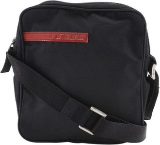 Prada Pre-owned Cross Body Bags, male, Black, Size: ONE SIZE Pre-owned Sports Nylon Shoulder Bag