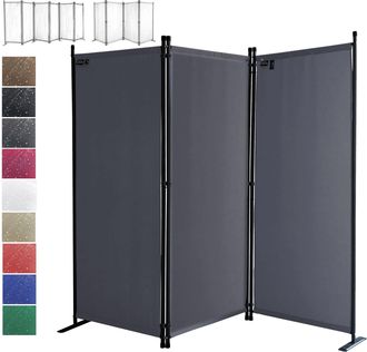 Quick Star Paravent 3 / 4 / 6 Teilig - Mehrere Gr&ouml;&szlig;en & Farben - Sichtschutz Stellwand Innen & Au&szlig;en - Blickdicht & Wetterfest