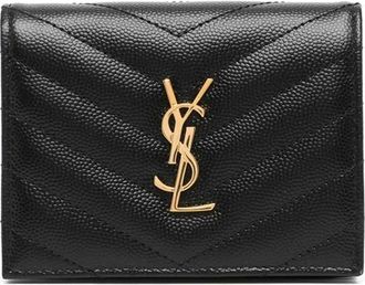 Saint Laurent Wallets & Cardholders, female, Black, Size: ONE SIZE Monogram Wallet