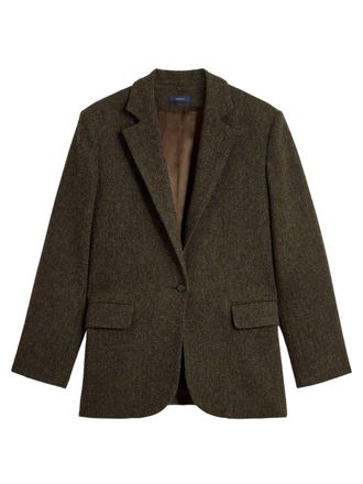 SOEUR Tailored Brown Herringbone Sevres Jacket