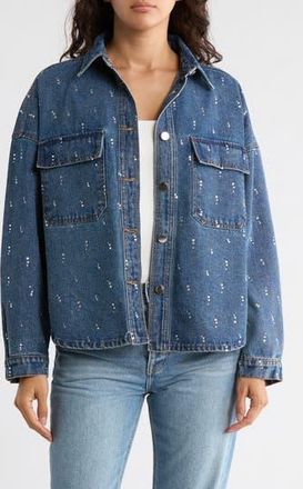 Vigoss Bling Shacket in Dark Wash at Nordstrom Rack, Size X-Large