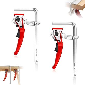 OEM Abrazadera De Riel Gu&iacute;a De 2 Piezas, Abrazadera De Liberaci&oacute;n R&aacute;pida, Totalmente De Acero, Capacidad De 160 Mm Y Profundidad De Garganta De 60 Mm, Par