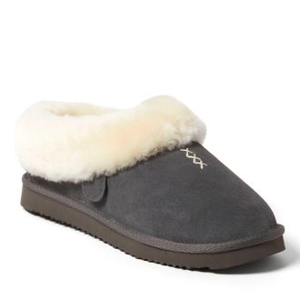 Dearfoams Fireside by Dearfoams Womens Adelaide Genuine Shearling Clog Slipper