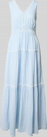 Vero Moda Maxikleid mit Loch-Stitching Modell Anini in Hellblau, Gr&ouml;&szlig;e 34