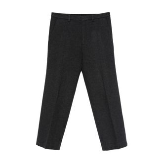 Dries Van Noten Straight Trousers, male, Gray, Size: M Straight Trousers