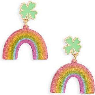 Leith Rainbow Drop Earrings in Green Multi- Gold at Nordstrom Rack