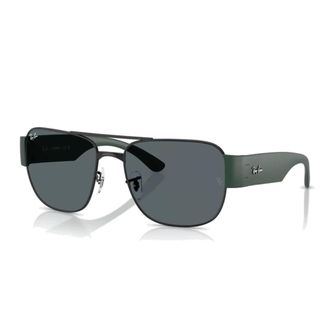 Ray-Ban Rb 3756 Zonnebril- Zwart Front- Groene Armen - unisex - Zonnebrillen - Grijs - 56 MM - Accessoires