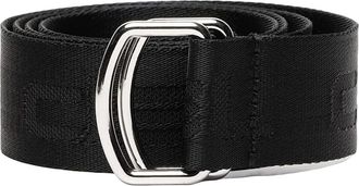 Diesel Mens DIESEL B-Tone Mens D Ring Belt Woven Solid Fabric Casual Waist Webbing Belt - Black - Size: 100 cm