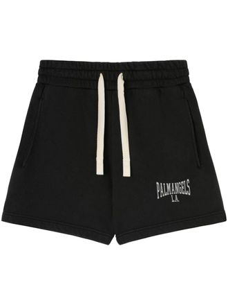 Palm Angels Shorts sportivi con stampa - Nero
