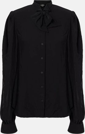 Balenciaga Blusa in crêpe con fiocco