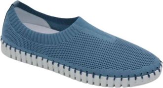 Eric Michael Womens Lucy Mesh Slip On In Powder Blue