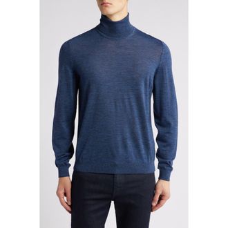 BOSS Musso Virgin Wool Turtleneck Sweater in Bright Blue at Nordstrom Rack, Size Xx-Large