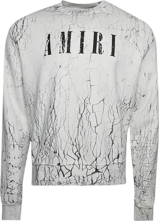 Amiri cracked logo-print sweatshirt - men - Cotton - XXXL - White