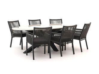 Manifesto Furniture Manifesto Rivola/Induno Ellips 240cm dining tuinset 7-delig