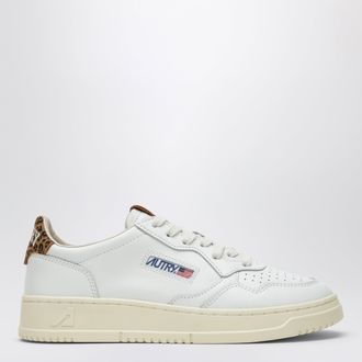 Autry Medalist Low sneakers in white/leopard-print leather