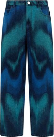 Alberta Ferretti Modern Wide Jeans - Dames - Loose Fit Jeans - Blauw - S - Katoen - Jeans