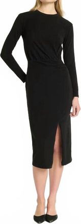 Nation Ltd Trista Midi Dress In Jet Black