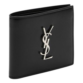 Saint Laurent Cassandre East/West Wallet - male - Saint Laurent - Wallets & Cardholders - Black - ONE SIZE - Accessories