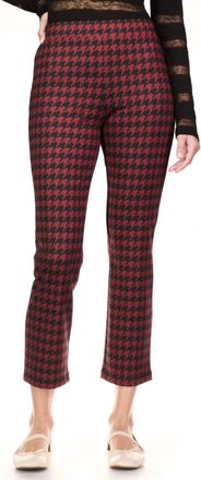 Sanctuary Womens Carnaby Kick Crop Leggings In Classic Red Houndstooth