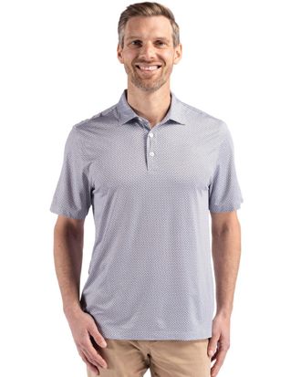 Cutter & Buck Pike Eco Diamond Dot Print Recycled Mens Polo