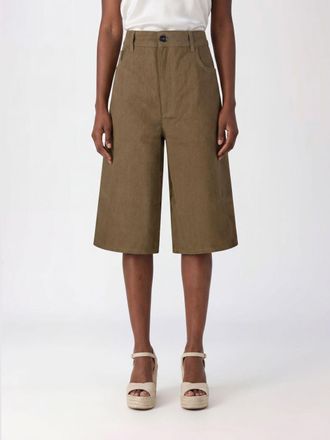R&oacute;he High-Waisted 5-Pocket Knee-Length Bermuda Shorts in Cotton