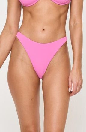L*Space Leilani Bitsy Pucker Textured Bikini Bottoms in Hottest Pink at Nordstrom Rack, Size Medium