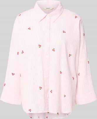 Only Oversized Hemdbluse aus reiner Baumwolle Modell NEW LINA GRACE in Rosa, Gr&ouml;&szlig;e XL