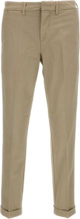 Fay Beige Stretch Cotton Slim-Fit Trousers