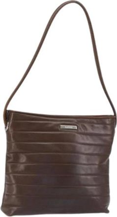 Gucci Pre-owned Leather Shoulder Bag - Dames - Vintage Schoudertas - Bruin - ONE Size - Leer - Vintage