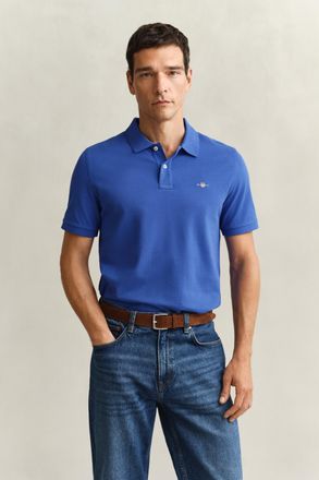 GANT Men Regular Fit Shield Piqu&eacute; Polo Shirt (XXXL) ROYAL BLUE